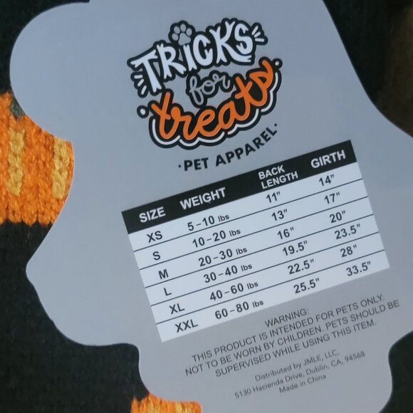 Pet Sweater Dog or Cat Fall Pumpkins Or Halloween sm ea. New! - Picture 2 of 2